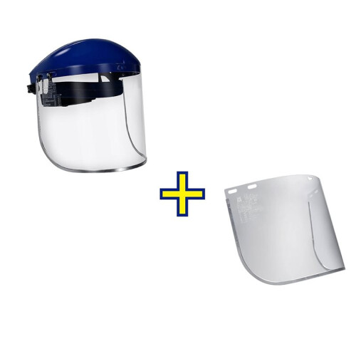 Transparent Protective Mask Visor Polished Impact-Proof B1BL+FC48 Splashproof, Dustproof, Splashproof, Impact-Proof 2