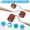 6Pcs Rubber Brayer Rollers,  Stamping Ink Roller with Comfort Grip for Printing Printmaking Embossing Versatile 2