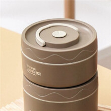 6X Lebensmittel-Wärme-Lunchbehälter, Edelstahl-Thermo-Lunchbehälter, Tragbarer Thermo-Bento-Box-Lebensmittelbehälter, B