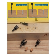 16PCS Countersink Drill Bit Set for Woodworking with Storage Box, Adjustable Depth & Hex Shank