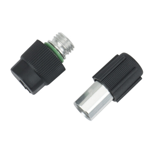 2Pcs AC Charging Port Service Hi/Low  Valves with Black Caps for 2