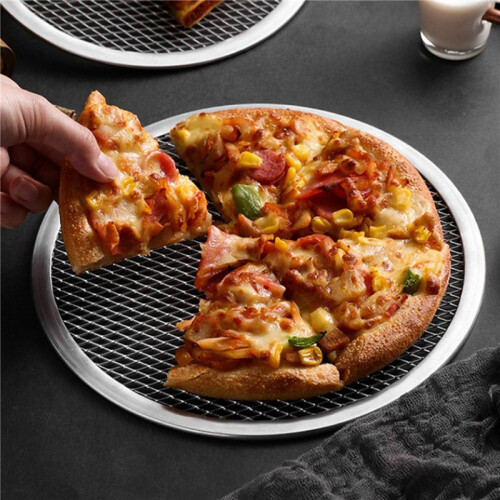 5X Tela de Cozimento de Pizza com Borda Sem Emenda de Alumínio de 11 Polegadas - Fluxo de Ar Perfeito e Nítido Aprimorado 1
