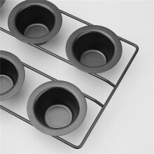 2X 6Cup Nonstick Popover Pan Muffin Cupcake Bakeware Pudding Pan for Oven Baking Frittatas Muffins Quiches Pudding Cakes