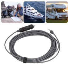 Waterproof PVC DC Power Cable 5m for Cars Trucks Boats Satellite Extension Cord