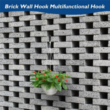 10Pcs Brick Clips,Heavy Duty Wall Brick Clips or Brick Hangers,Brick Hangers No Drill Pure Metal Screws
