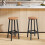 Homcom HOMCOM Barstools, Breakfast Bar Stools with Footrest, Rustic Brown 1