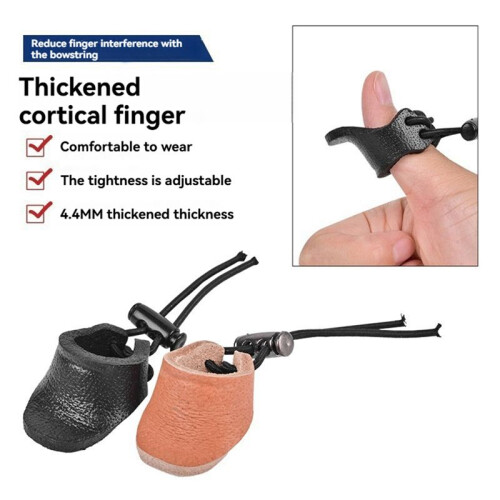 2pcs Finger Protector Thickened Finger Traditional Outdoor Protective Finger Protector Brown 1