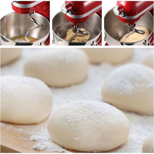 Spiral Dough Hook for  4.5-5 Quart Tilt- Stand Mixer, Dough Hook Replacement for  Attachment