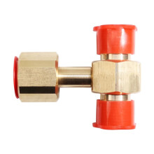 CO2 Tank Adapter,Soda Cylinder Brass CO2 Cylinder Tank W21.8-14 Adapter Converter Tee Adapter T-Adapter 1 to 2 W21.8-14