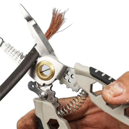 7 Inch Multipurpose Wire Stripper,Heavy Duty Electrical Wire Stripping Tool, Wire Strippers and Crimping Tool 2 Pack 1