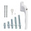 Window Handle, for Windows, White, Universal Window Handle, Flat Handle, Key Lock, for Double Glazing 1