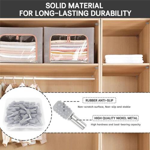 Shelf Support Peg,Support Cabinet Shelf Pins,Clear Plastic Replacement Peg Cabinet Shelf Supports Pins for Kitchen 50Pcs 2