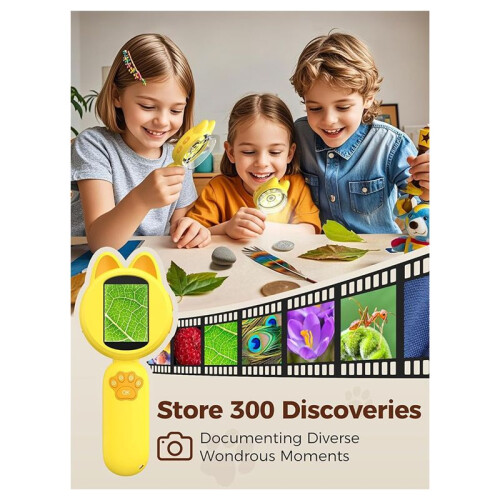 Microscope for Kids - 2 Inches LCD Screen with 8 Led Lights Portable Kid  Scope - Learning for Kids 2