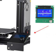 12864 blaue LCD-Anzeige für Ender 3/3S/3X/Pro 3D-Drucker-Bedienfeld