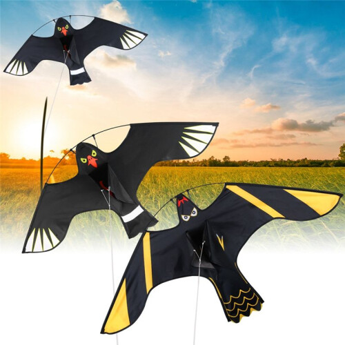 Bird Repeller Kite Simulation  Flash Reflective Repeller Wind  Repeller for Backyard Lawn Farm Garden,1.4m 2
