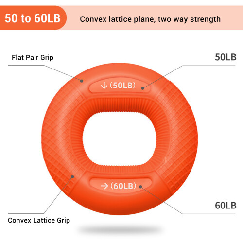 Handgriff-Ring 50-60 Pfund orangefarbenes Silikon Eine Größe 2