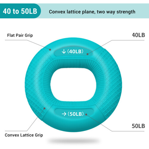 Handgriff-Ring aus Silikon, 40-50LB, Blau, Eine Größe 2