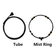 Outdoor Misting Fan Kit, Spray Ring 9.8FT (3Meter) Misting for Cooling System, for Cool-Ing Outdoor(Black)