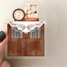 50 PCS Retro Coffee Shop Stickers for Scrapbooking, Waterproof Transparent PET Aesthetic Decals