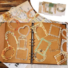 60 Stück Scrapbook-Ausschnitte, Spitzenpapier, Vintage-Scrapbooking-Zubehör, Scrapbooking-Spitzenrahmen und -Ränder