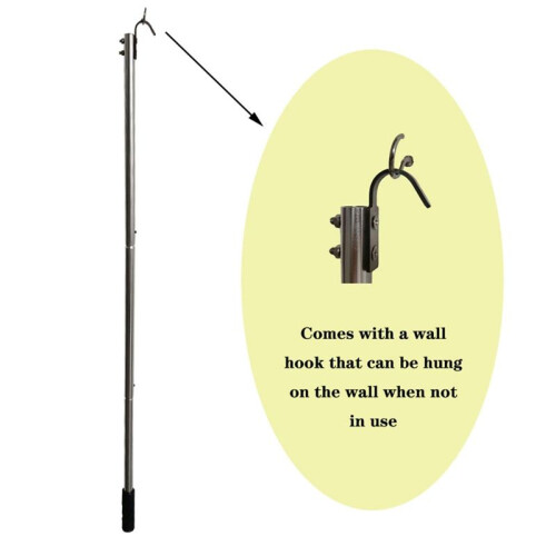 Complete Ladder Pull Down System Kit Attic Stair Pull Kit, Includes 1 Attic Extension Rod  to 40 Inches 1 Storage Hook 2