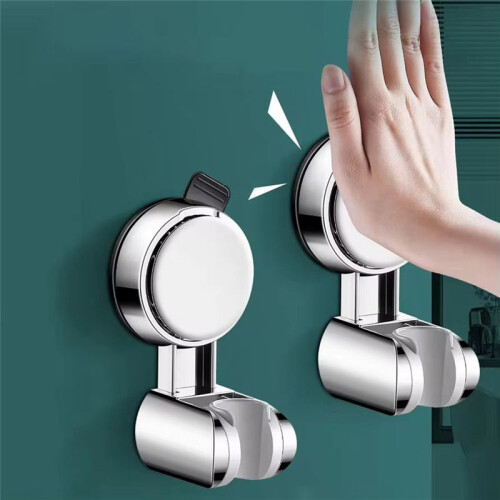 New Unique Horizontal Setting,Suction Cup Handheld Shower  Holder ,Large Shower  Supports,Wall Mounted Black