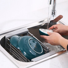 (Gray, S) Sink Drain Rack & Sponge Holder for Home & Hotel