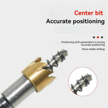 5 Pièces Ouvre-Trou en Acier Haute Vitesse Ensemble D'Outils de Perçage pour Perceuse Électrique Ouvre-Trou en Métal Spécial Argent