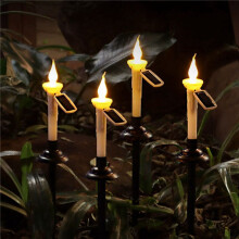 16X Solar Weg Lichter Kerze Rasen Lampen Garten Licht für Gehweg Terrasse Rasen Hof Garten Dekoration Draussen Solar Pfahl
