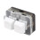 2-Key Mechanical Keyboard USB-C Bluetooth White with RGB & Blue Switch 12