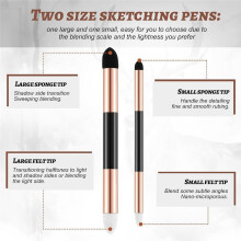 12 Pièces Souche de Mélange pour Dessiner Double Tête Lavable Éponge à Frotter Brosse Croquis Essuyer Mélangeurs D'Art Réutilisables