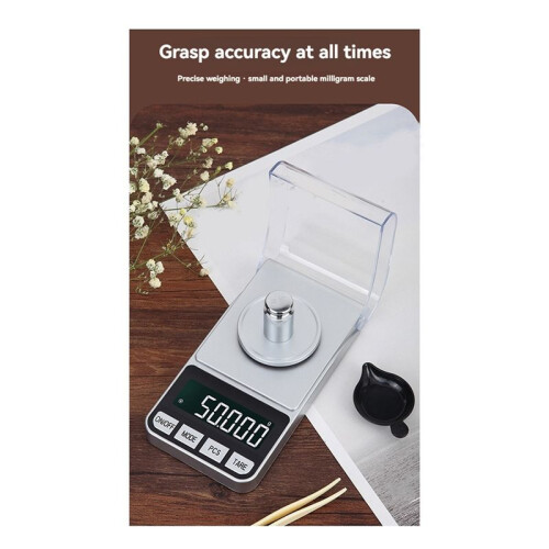 USB Charging High Precision Carat Scale Jewelry Scale Medicinal Materials Multi-Function Electronic Scale Silver 1