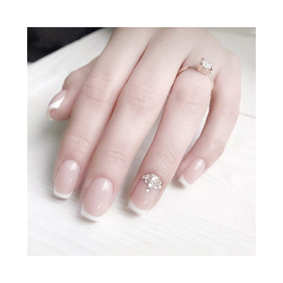 Creation-3C 24Pcs Full Cover Fake Nails Diy Bride Nail Art Tips
