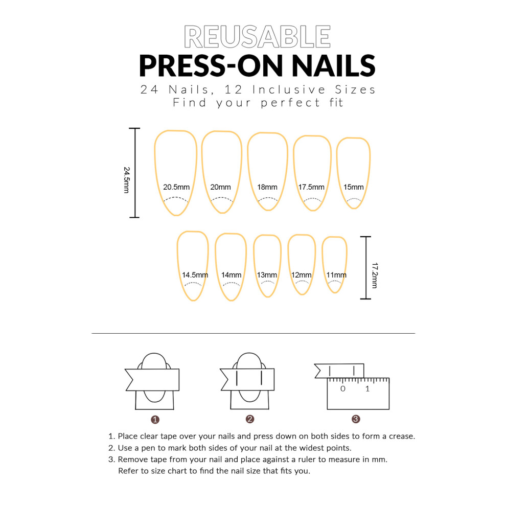 Roc-Electron Rabbit Print Press-On Nails - Durable & Stylish