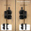 Key Lockable 2 Way Gate  with Spring Loaded Pull Cable Key 2 Sided Gate Fence Lock for Outdoor Automatic Locking 2