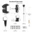 Key Lockable 2 Way Gate  with Spring Loaded Pull Cable Key 2 Sided Gate Fence Lock for Outdoor Automatic Locking 4