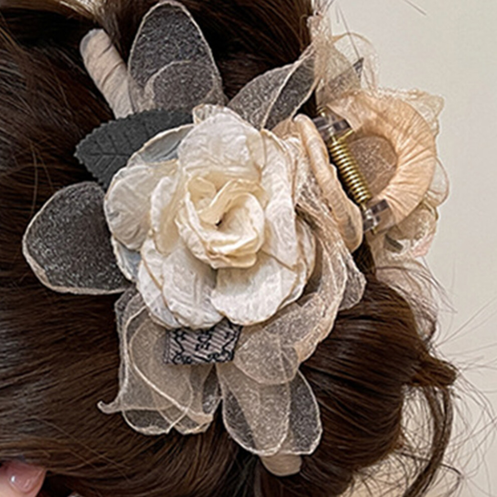 Dcph-Clothing Floral Hair Claw Clips - Strong Hold For All Hair Types
