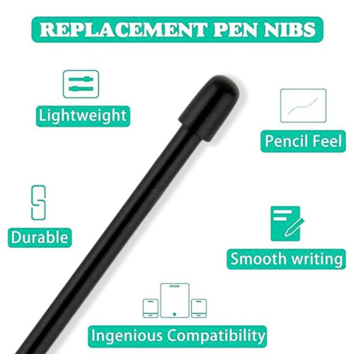 Pen Nibs, 5 Pack Replacement Tips for   and  , with Installation Tool, Black 2