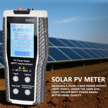 Professional Solar Panel Tester 9000D, MPPT Power Analyzer 5-800W,2.8 in TFT Display,Pv System Diagnostic Measure Tool
