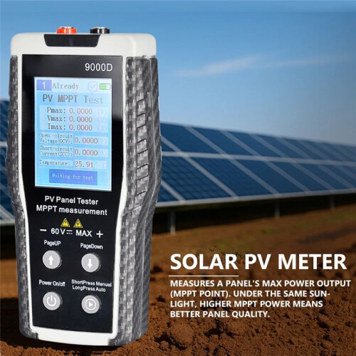Professional Solar Panel Tester 9000D, MPPT Power Analyzer 5-800W,2.8 in TFT Display,Pv System Diagnostic Measure Tool 2