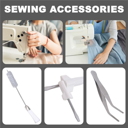6 Pieces Sewing Machine Cleaning Kit Includes Tweezers Double Headed Lint Brush Screwdriver, for Sewing Tools 2