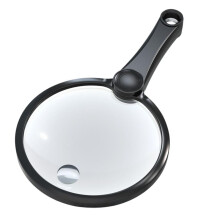 Handheld Magnifying Glass with Eye-Care Anti-Flicker LEDs - 3 Adjustable Light Modes, Rechargeable