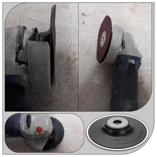 3pcs Plastic Angle Grinder Backing Pad Compatible with M14 Internal Thread Disc Sander Angle Grinder 115mm Diameter 2