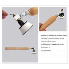 2 Inch Bowl Sander Foam Hook & Loop Sanding Pad Long Hardwood Handle Sanding Tool for Woodworking