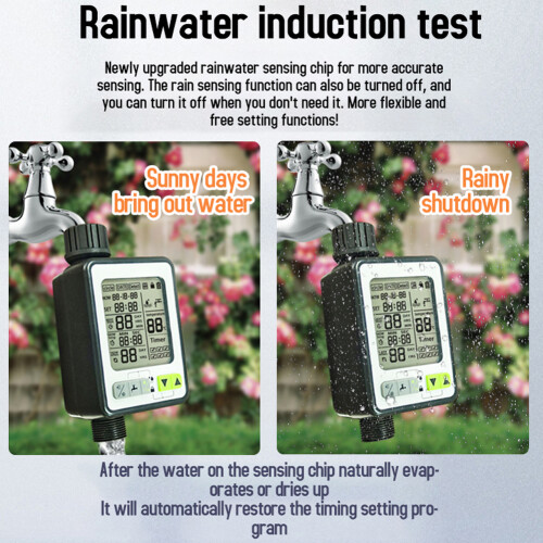 Watering Timer 3 Modes LCD 3/4 inch Rain Delay Controller 2