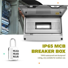 HT Series Junction Box 12WAY IP65 Waterproof Distribution Box Outdoor Plastic Electrical with Lock for Circuit Breaker