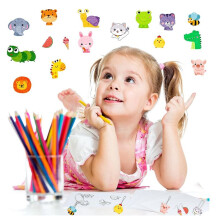 166 St Värmekrympande Plastark Shrinky Art Kit 40 St Pappersnyckelringskit för Hantverk Handavtryck Mors Dag-Markering