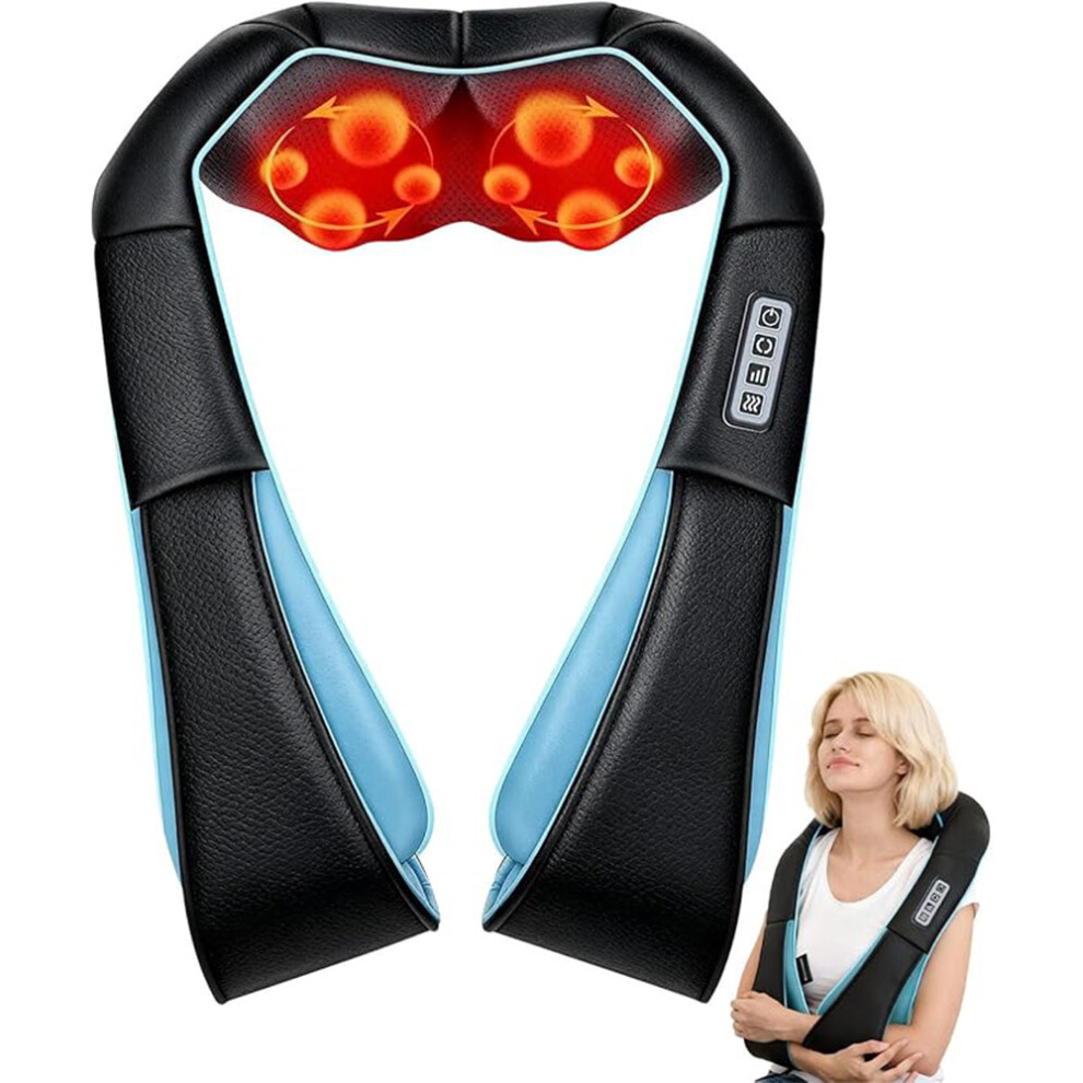 Electric Shiatsu Back Neck Shoulder Massager with Heat Kneading Body