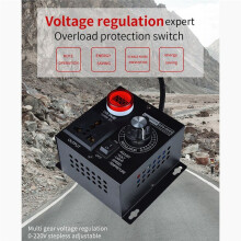 4000W Voltage Regulator Portable Speed Adjustable Voltage Regulator Compact Variable Voltage Controller EU Plug