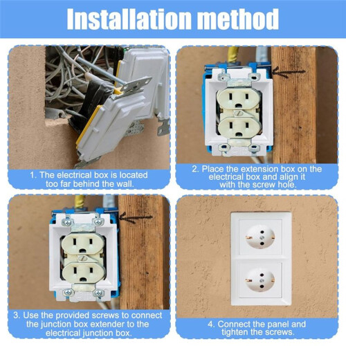 BE2 power socket box extender,single group box extender electrical box extender 2 groups power  socket accessories 2